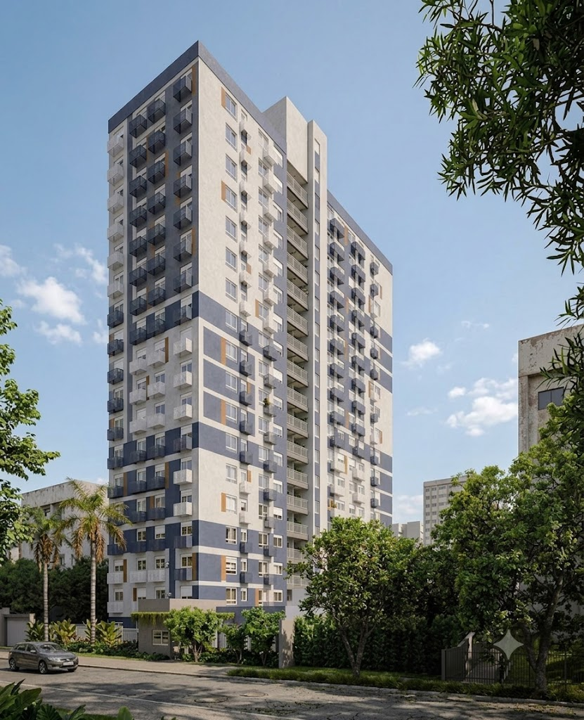 Fachada do Flow Easy Living em Porto Alegre